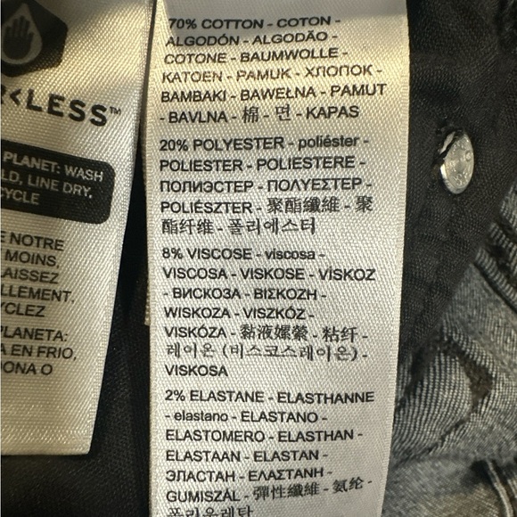 Levi's 501 Original Fit High-Waisted Black Jean Shorts Distressed - Picture 12 of 12